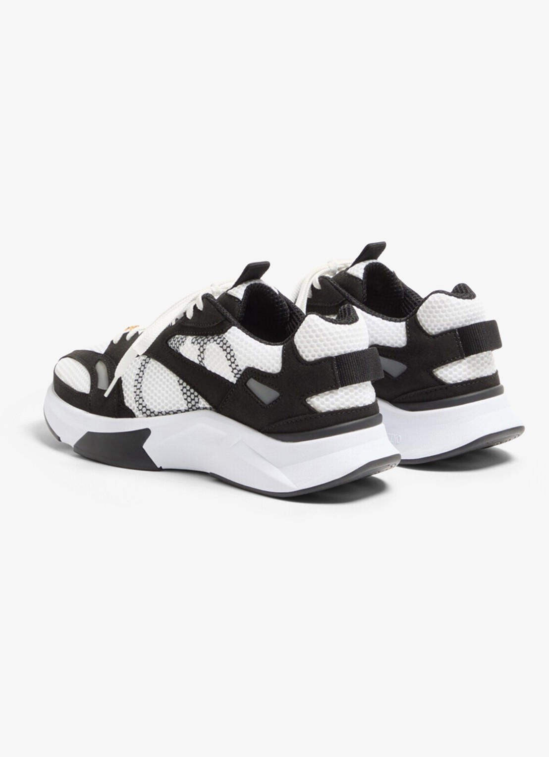 Valentino Garavani Demivee sneaker met suède details - achterkant 3 wit