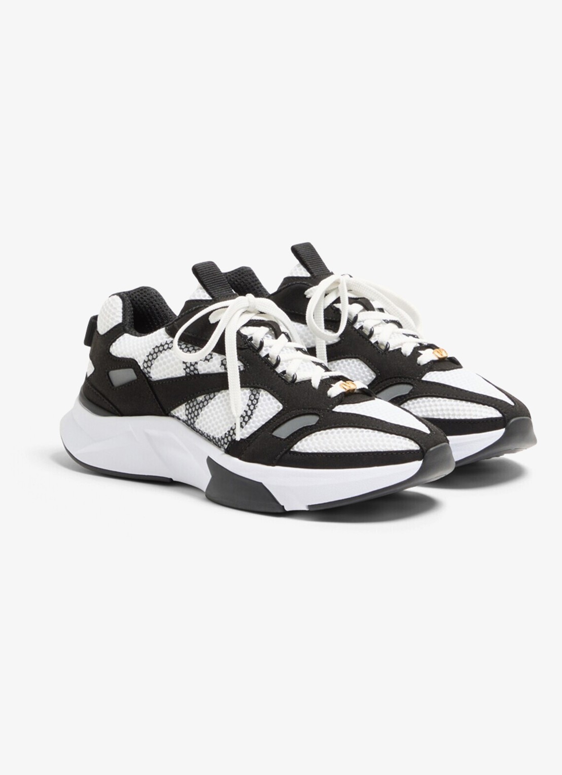 Valentino Garavani Demivee sneaker met suède details - detail 4 wit