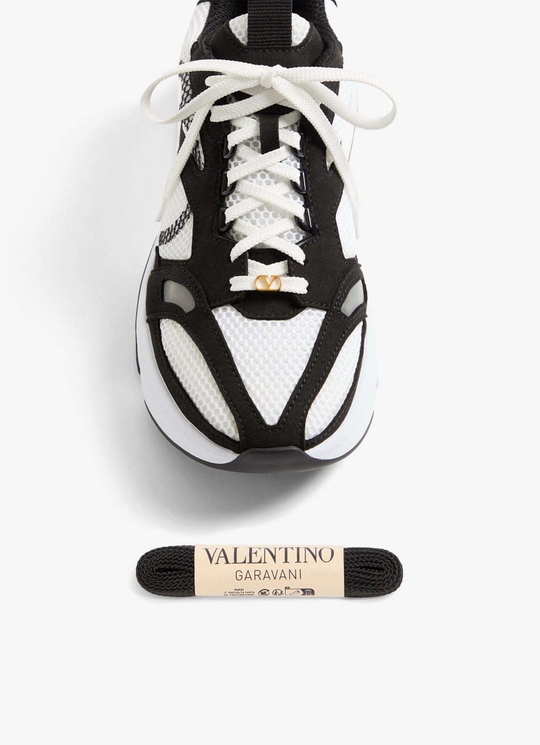 Valentino Garavani Demivee sneaker met suède details - detail 6 wit