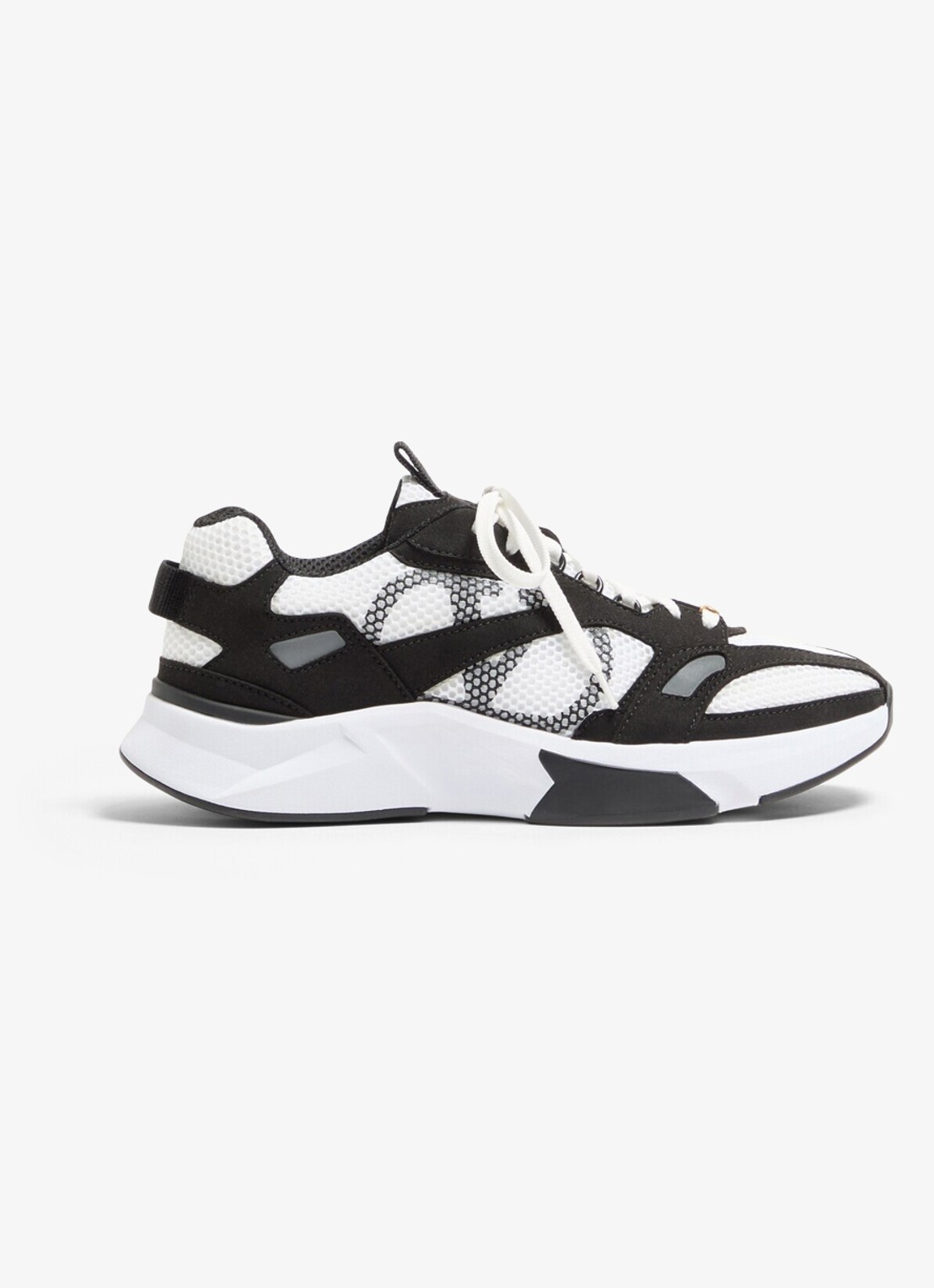 Valentino Garavani Demivee sneaker met suède details - voorkant wit