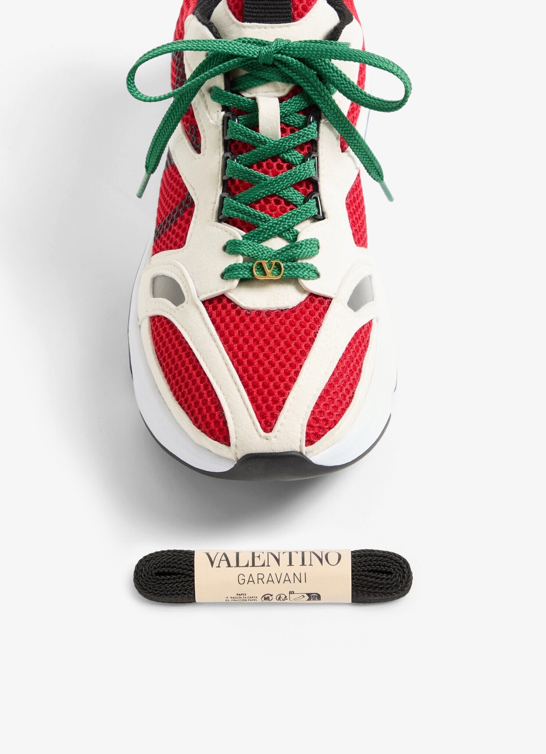 Valentino Garavani Demivee sneaker met suède details - detail 6 rood