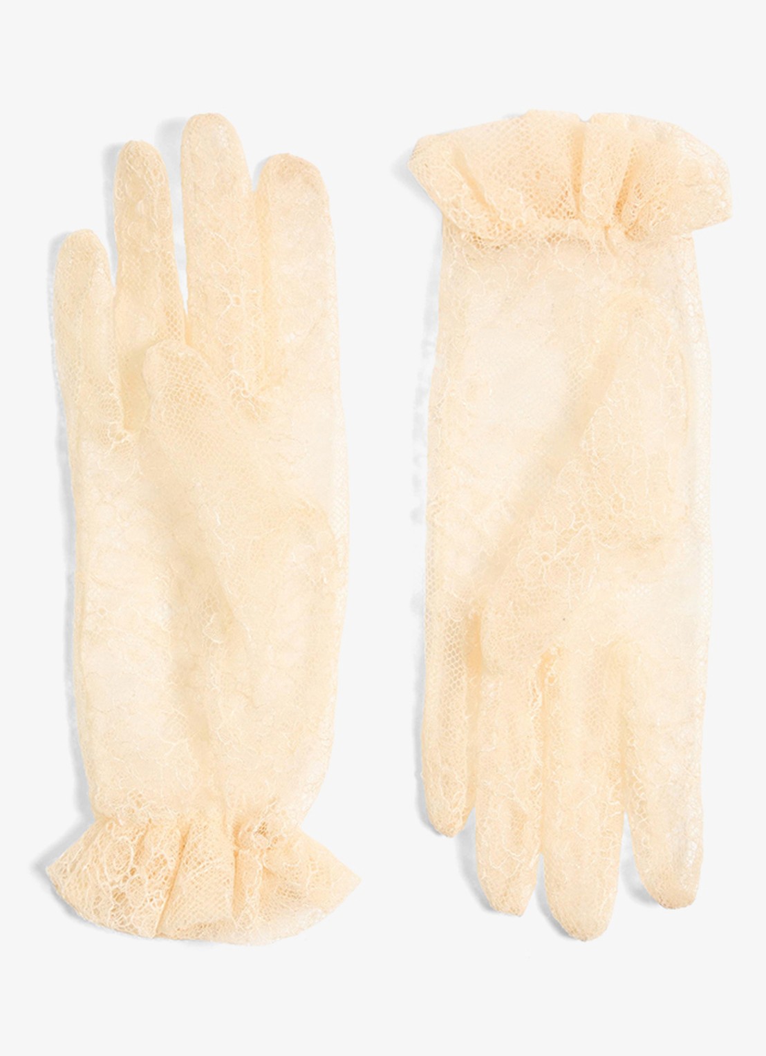 Valentino Garavani Handschoenen van kant - achterkant 3 creme