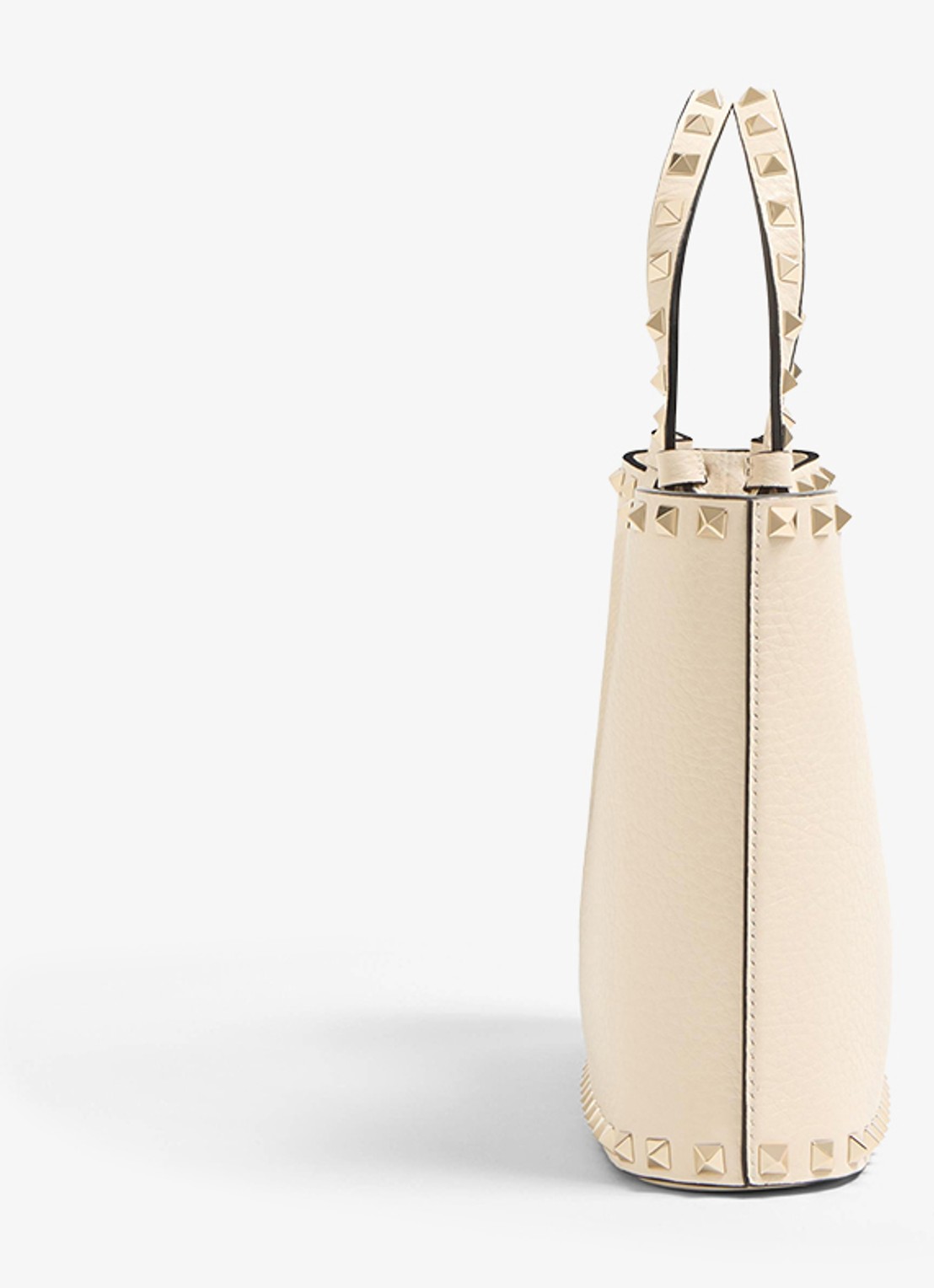 Valentino Garavani Handtas van kalfsleer met studs - detail 2 creme