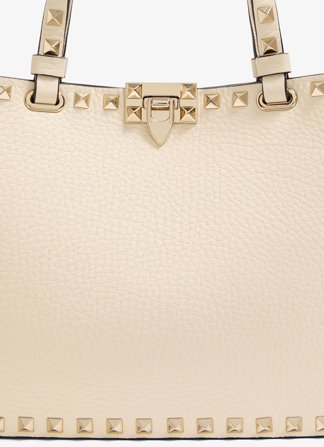 Valentino Garavani Handtas van kalfsleer met studs - detail 3 creme