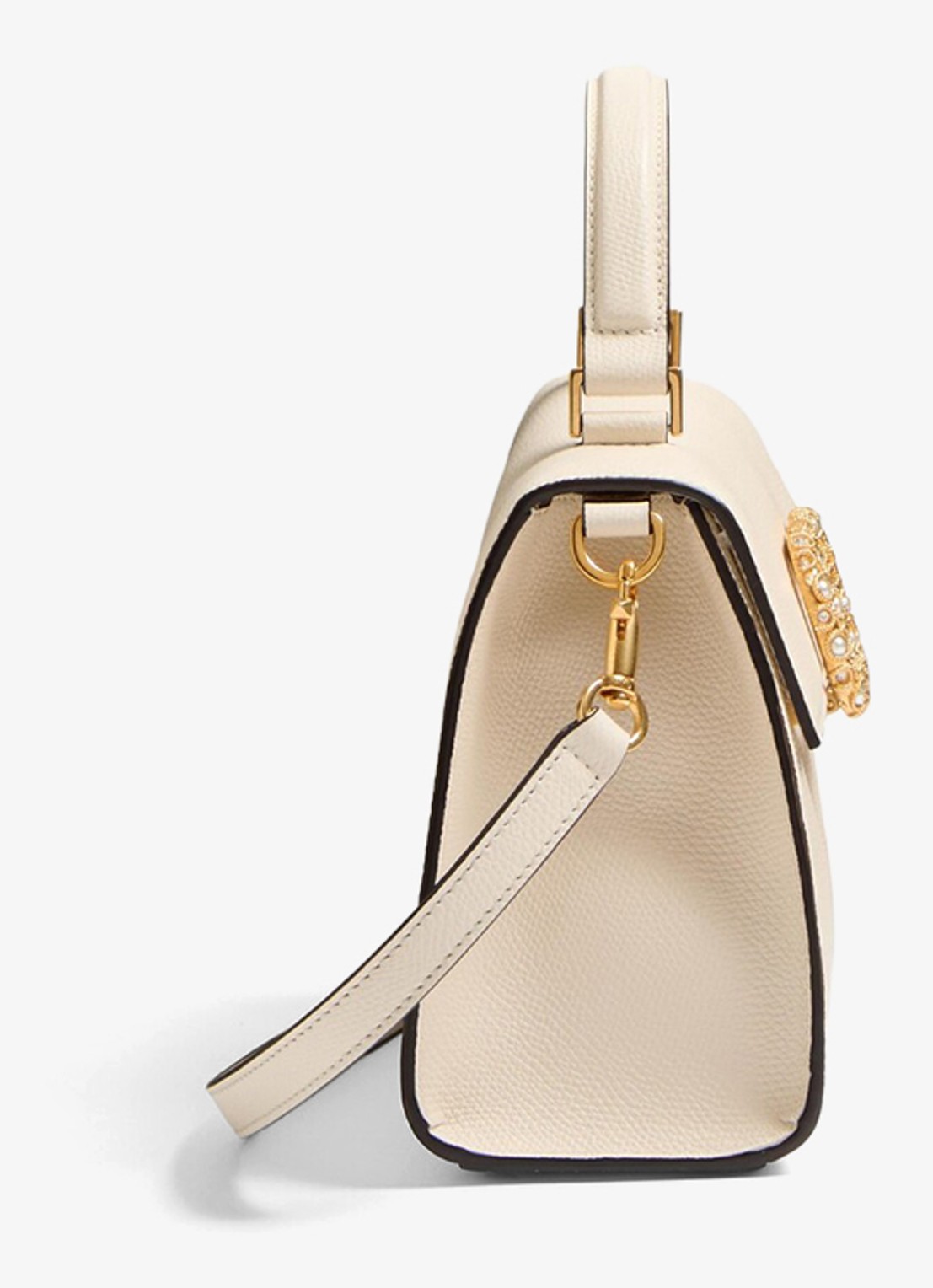 Valentino Garavani Handtas van kalfsleer - detail creme