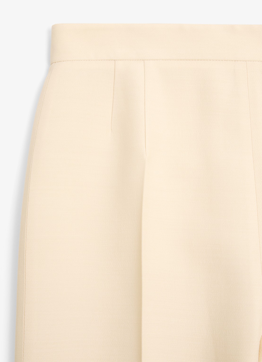 Valentino Garavani High waist bootcut fit pantalon in zijdeblend - detail 8 creme