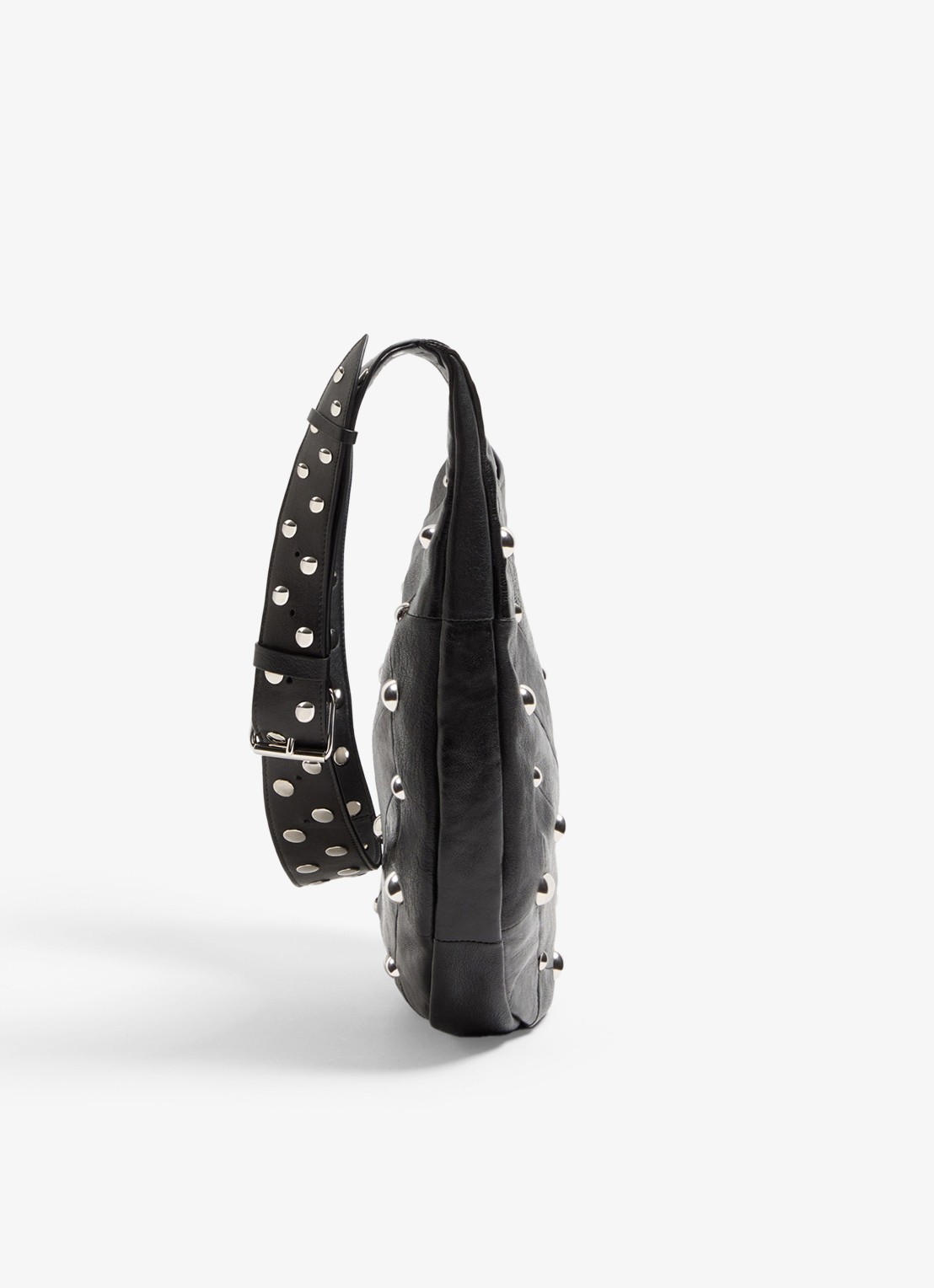 Valentino Garavani Hoboho schoudertas van lamsleer met studs - detail 2 zwart