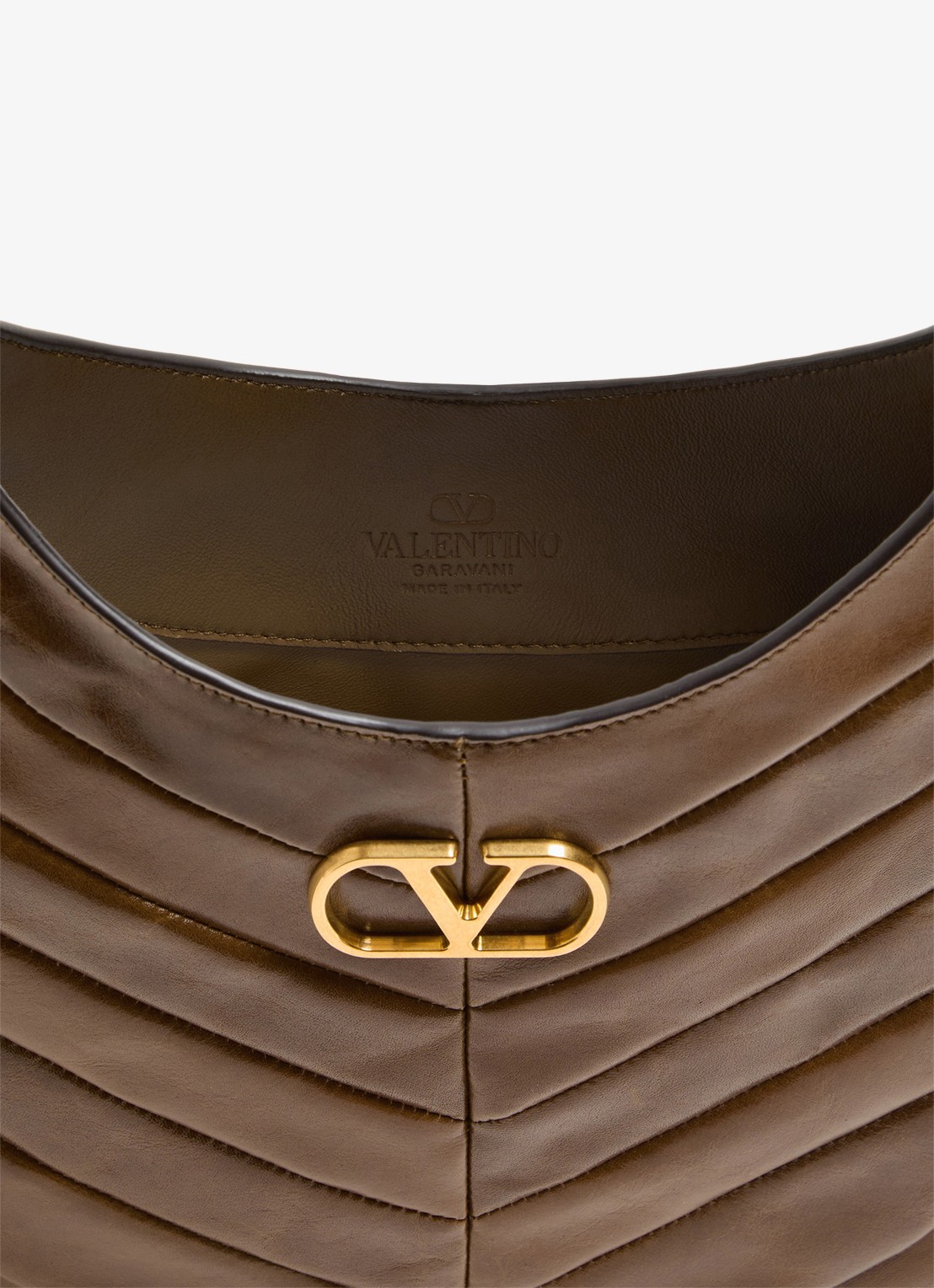 Valentino Garavani Hoboho Small schoudertas van lamsleer - detail 5 bruin