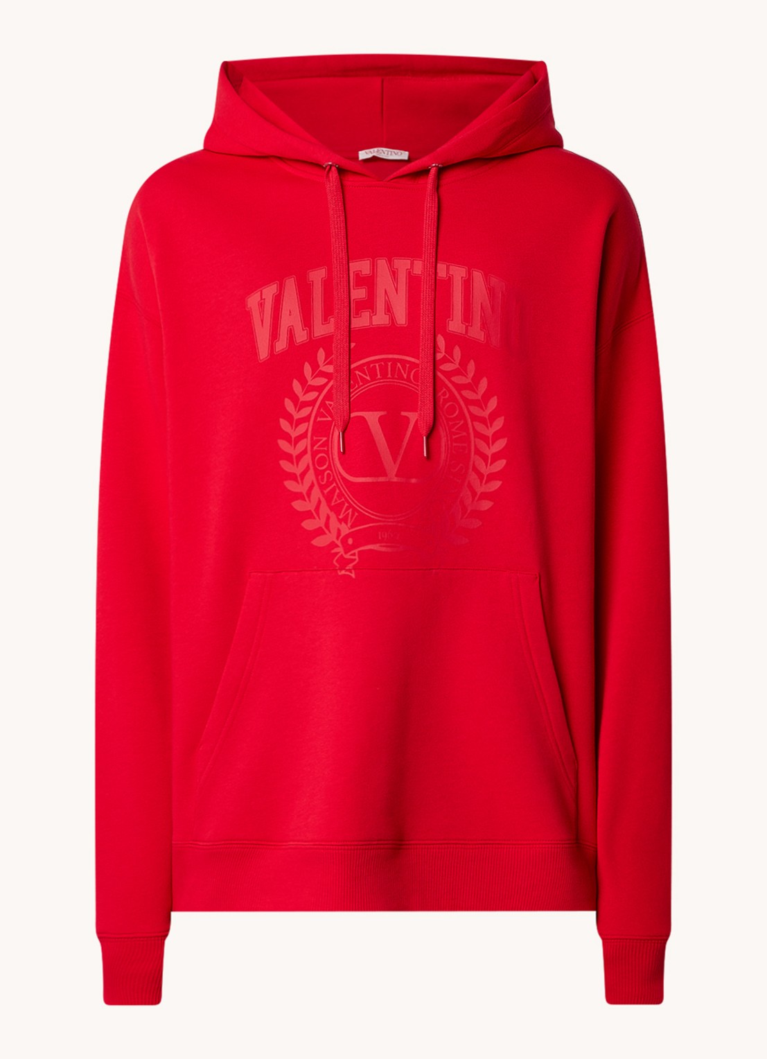 Valentino Garavani Hoodie met logoprint - voorkant rood
