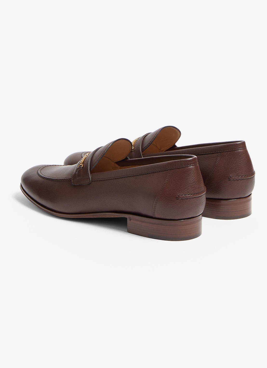 Valentino Garavani Loafer van geitenleer - achterkant bruin