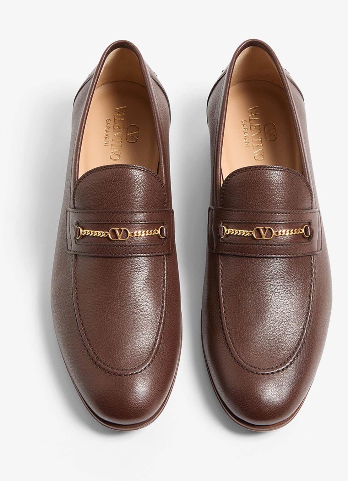 Valentino Garavani Loafer van geitenleer - detail 5 bruin