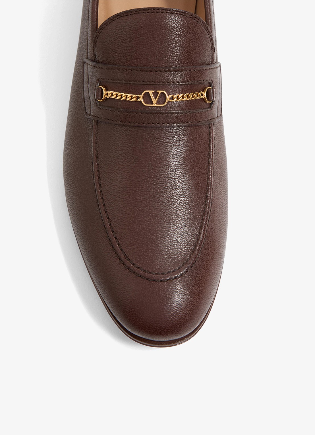 Valentino Garavani Loafer van geitenleer - detail 6 bruin