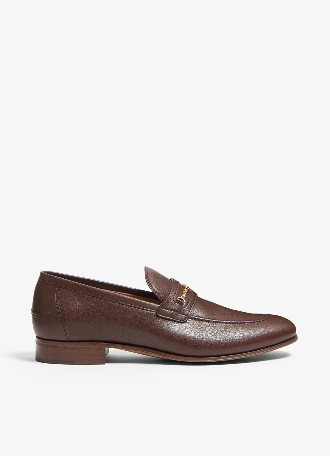 Valentino Garavani Loafer van geitenleer - voorkant 2 bruin