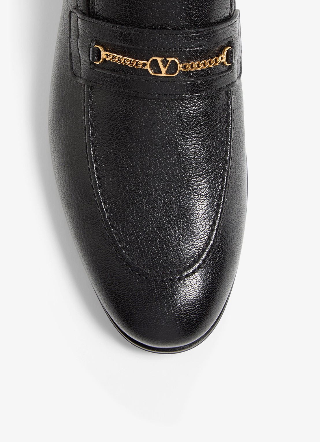 Valentino Garavani Loafer van geitenleer - detail 6 zwart
