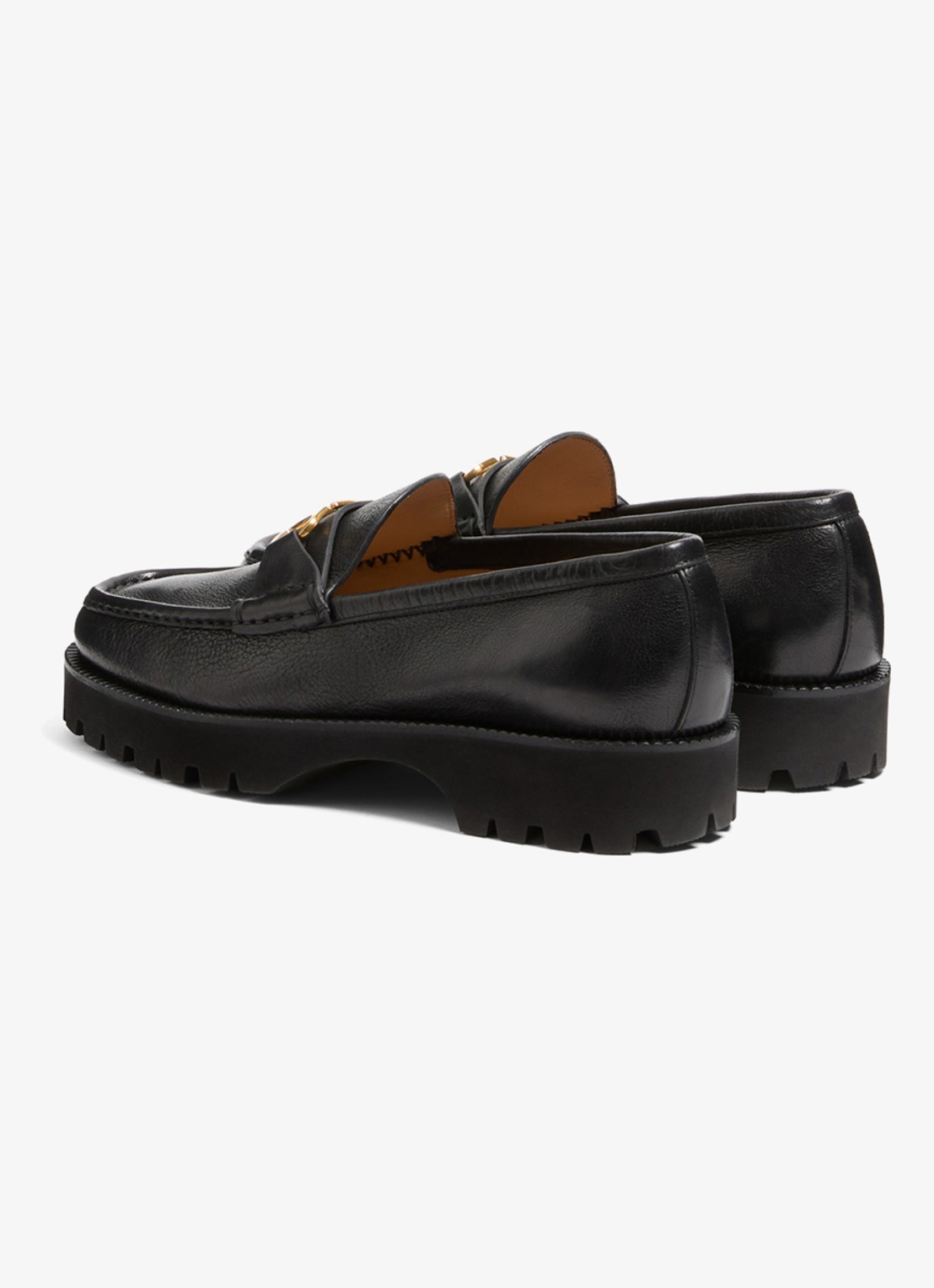Valentino Garavani Loafer van leer - achterkant 3 zwart