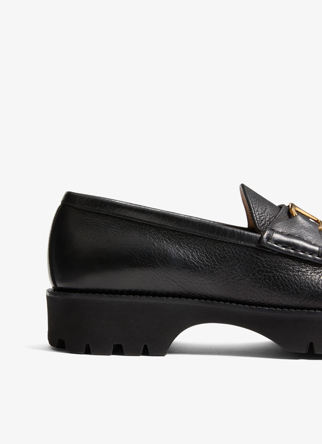 Valentino Garavani Loafer van leer - detail 6 zwart