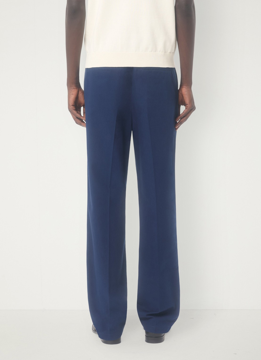 Valentino Garavani Loose fit chino met steekzakken - achterkant donkerblauw