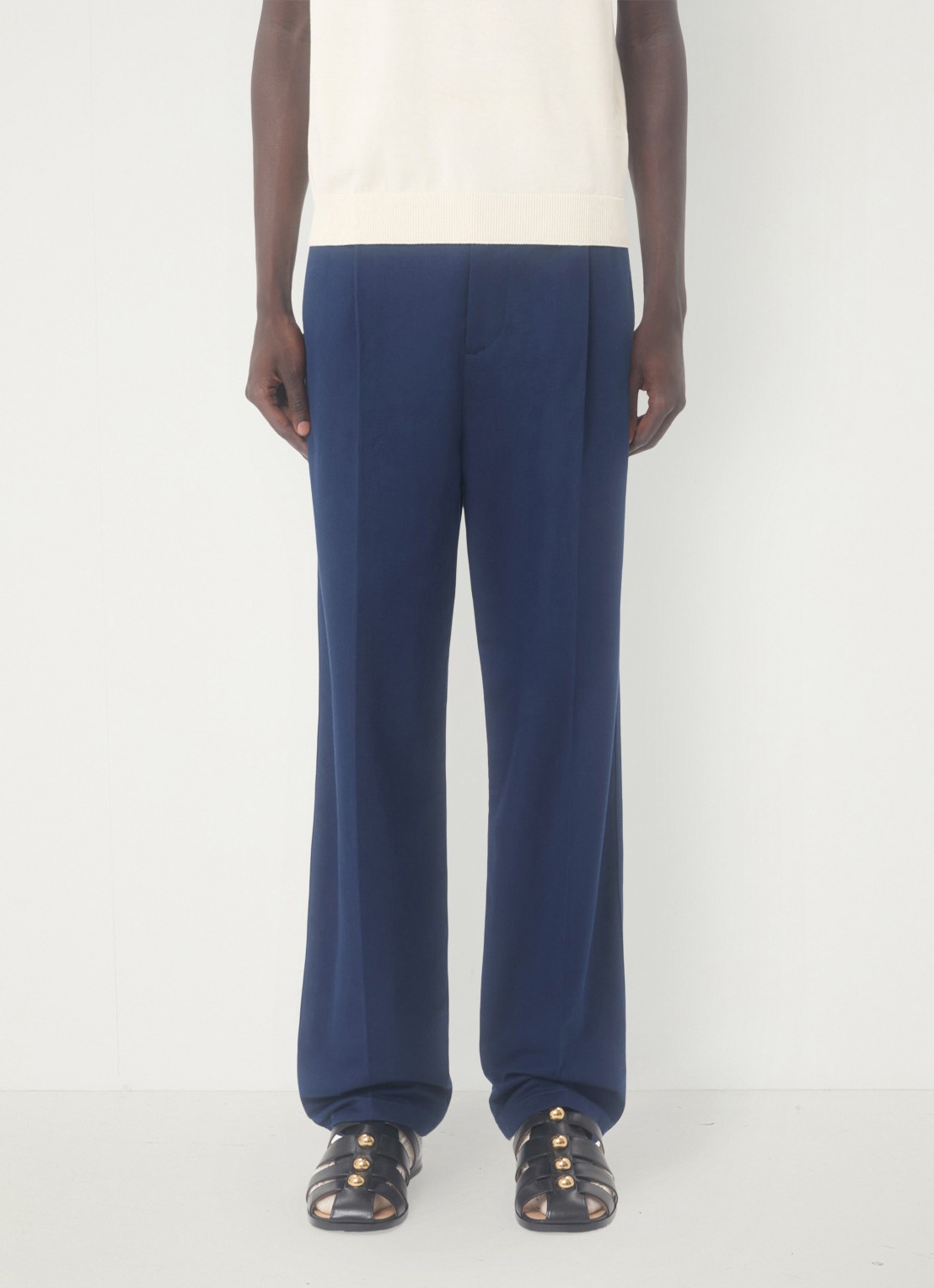 Valentino Garavani Loose fit chino met steekzakken - detail 4 donkerblauw