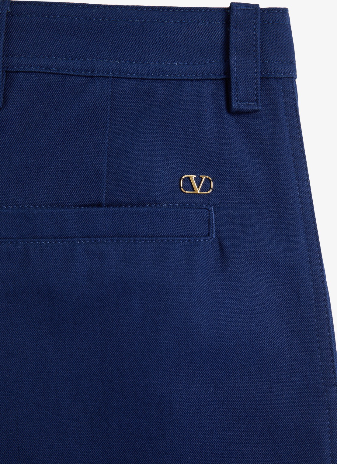 Valentino Garavani Loose fit chino met steekzakken - detail 6 donkerblauw