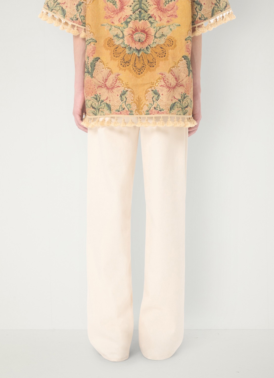 Valentino Garavani Loose fit jeans met gekleurde wassing - achterkant 6 creme