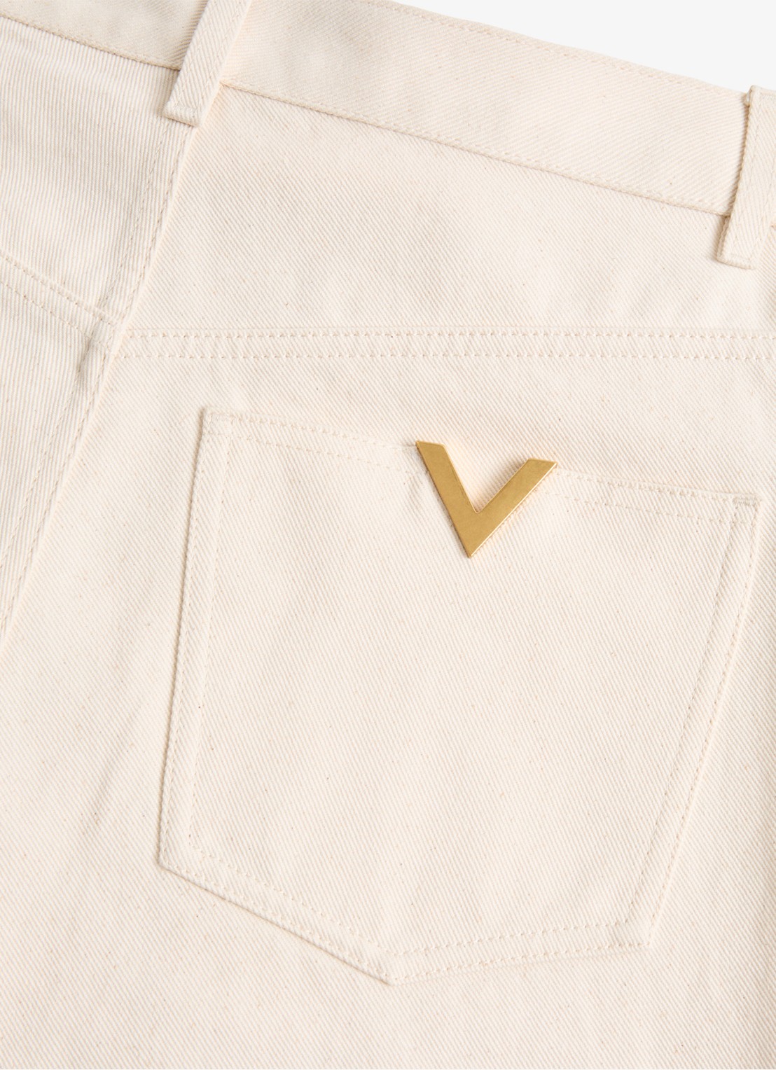 Valentino Garavani Loose fit jeans met gekleurde wassing - detail 3 creme