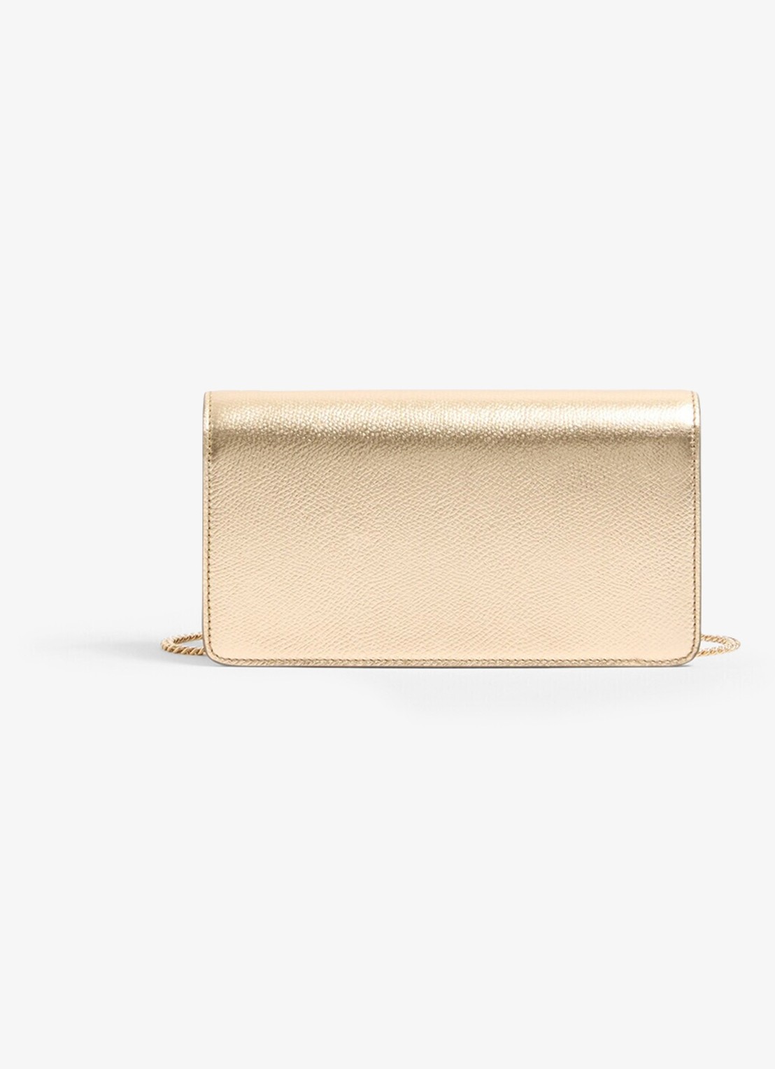 Valentino Garavani Mini crossbodytas van leer met metallic finish - achterkant 3 goud