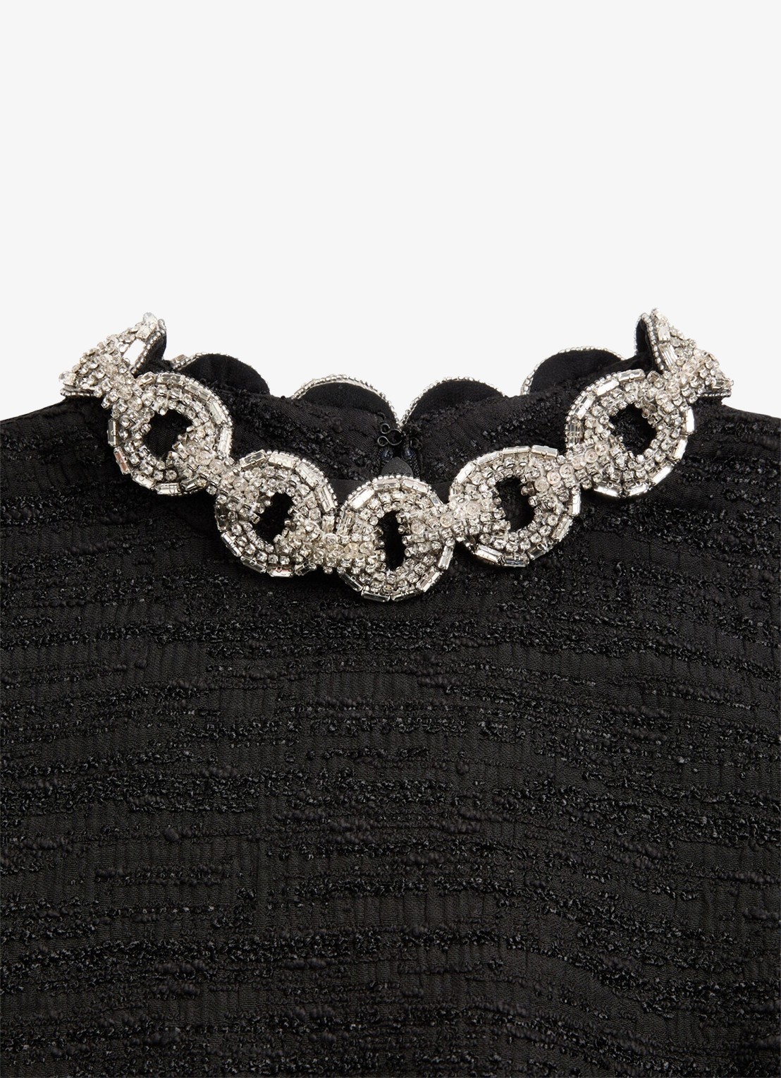 Valentino Garavani Mini jurk met tweed-look - detail 5 zwart