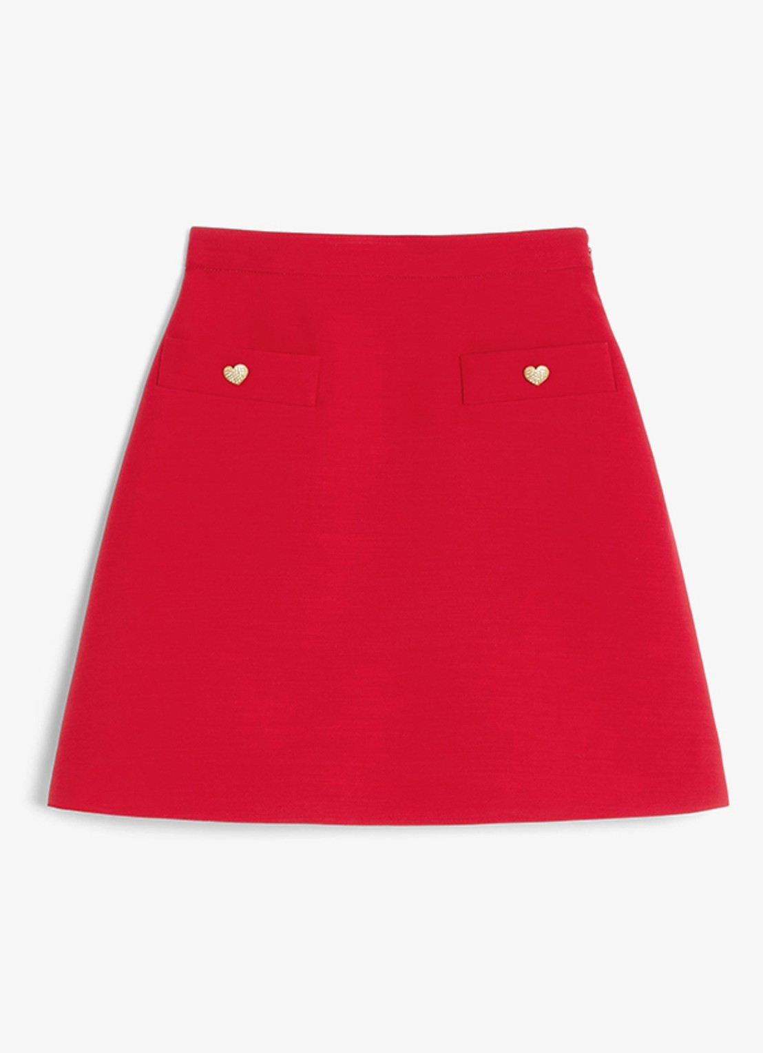 Valentino Garavani Minirok in zijdeblend - voorkant 3 rood