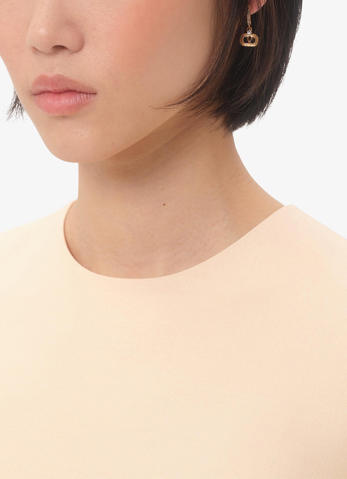 Valentino Garavani Oorhangers met logo - voorkant 2 goud