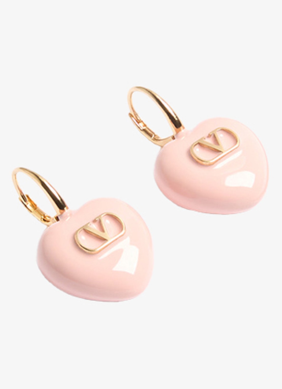 Valentino Garavani Oorhangers met logo - detail 3 roze