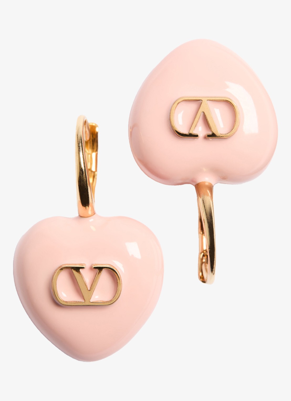 Valentino Garavani Oorhangers met logo - detail 4 roze