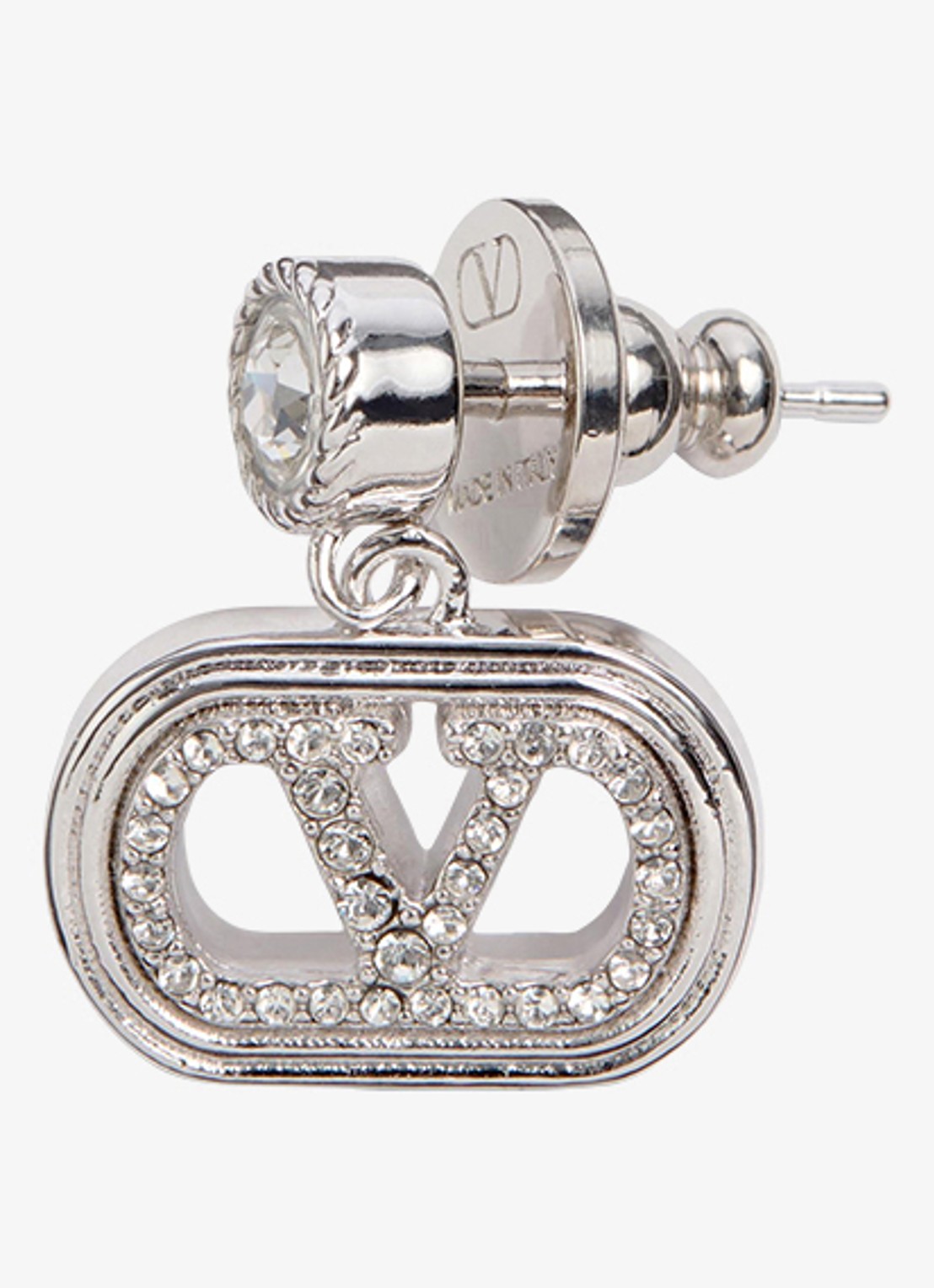 Valentino Garavani Oorknopjes met logo - detail 3 zilver