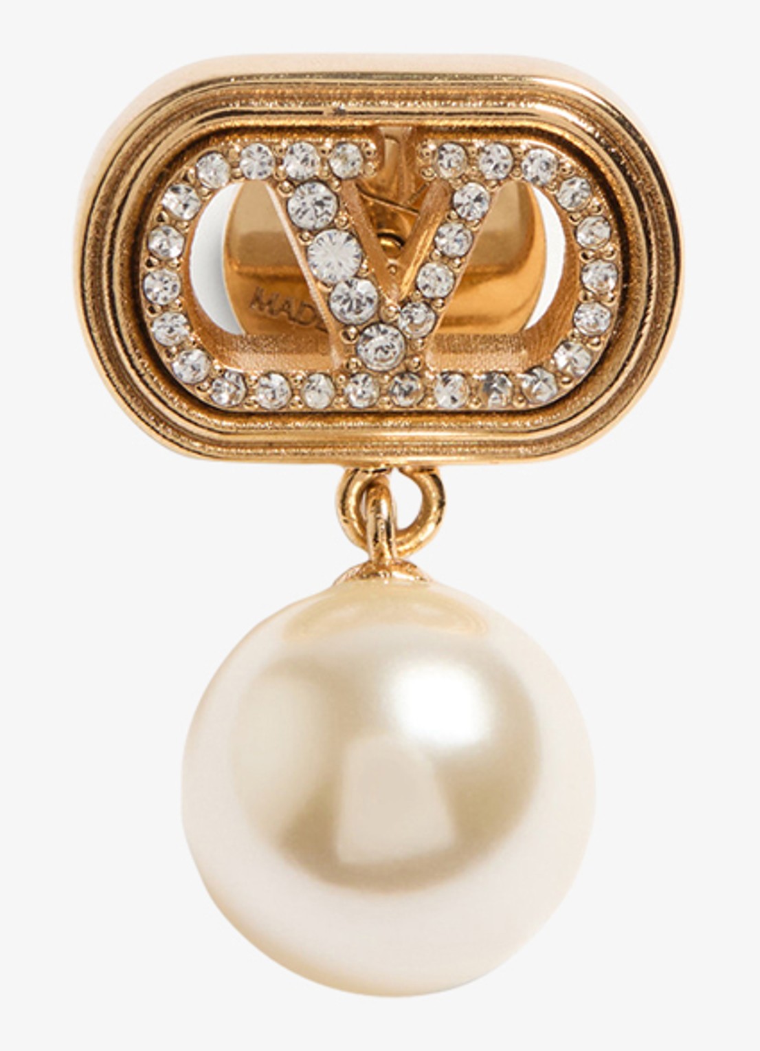 Valentino Garavani Oorstekers met hanger en logo - detail 4 goud
