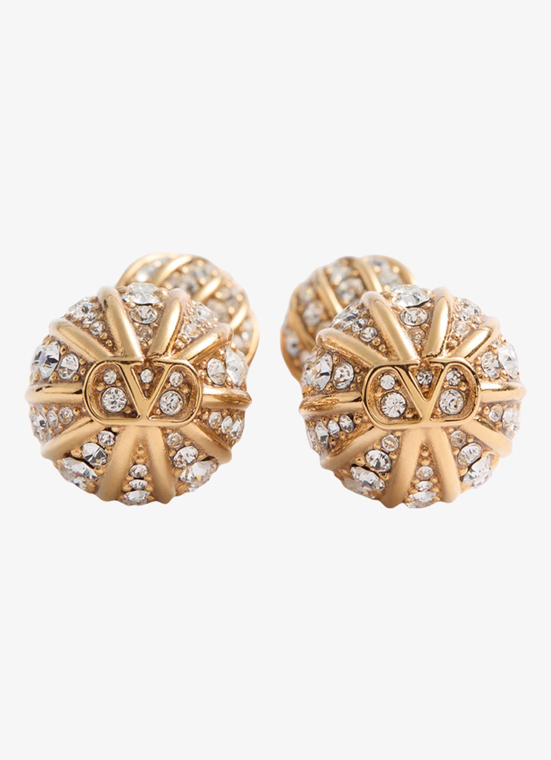Valentino Garavani Oorstekers met kristal - detail 3 goud