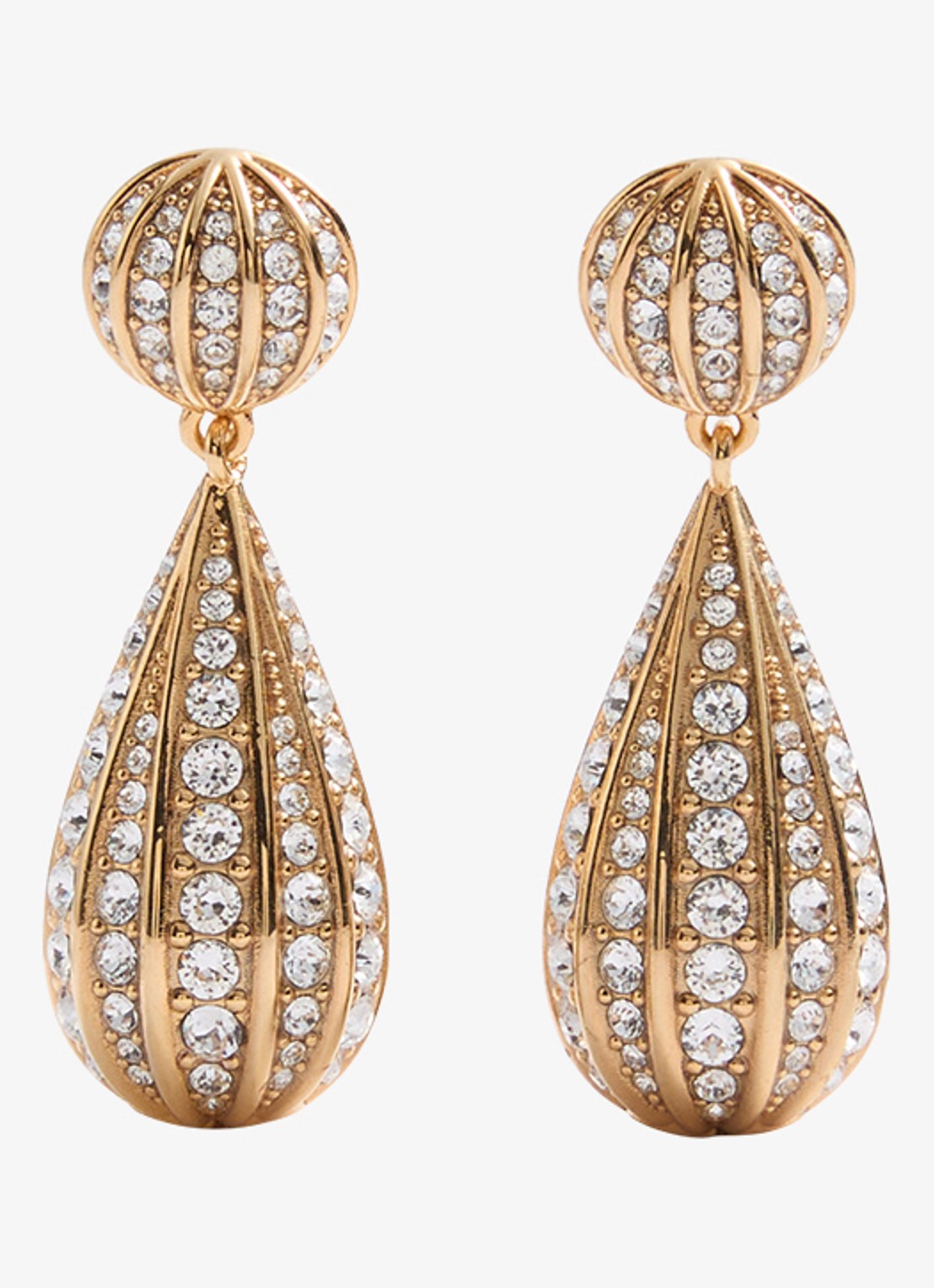 Valentino Garavani Oorstekers met kristal - voorkant goud