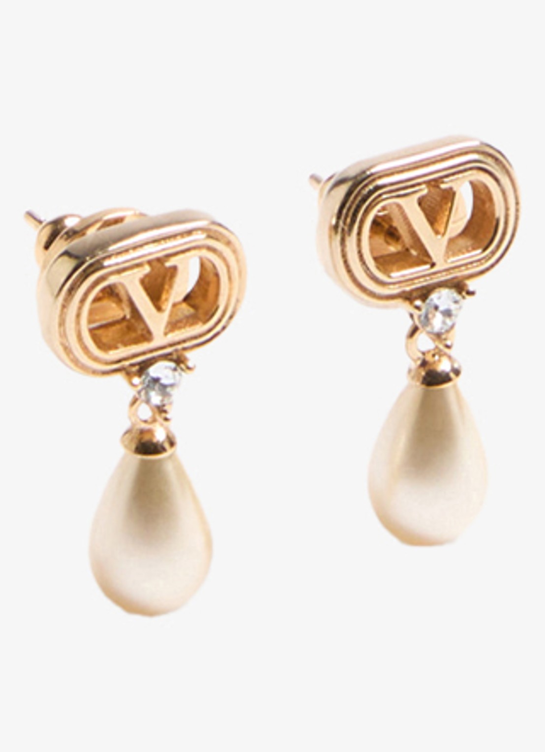 Valentino Garavani Oorstekers met logo - voorkant 3 goud