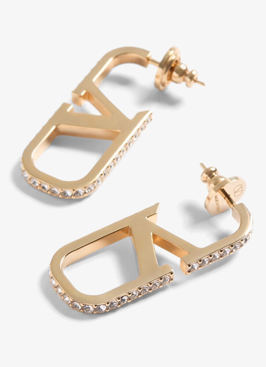 Valentino Garavani Oorstekers met logo - voorkant 3 goud