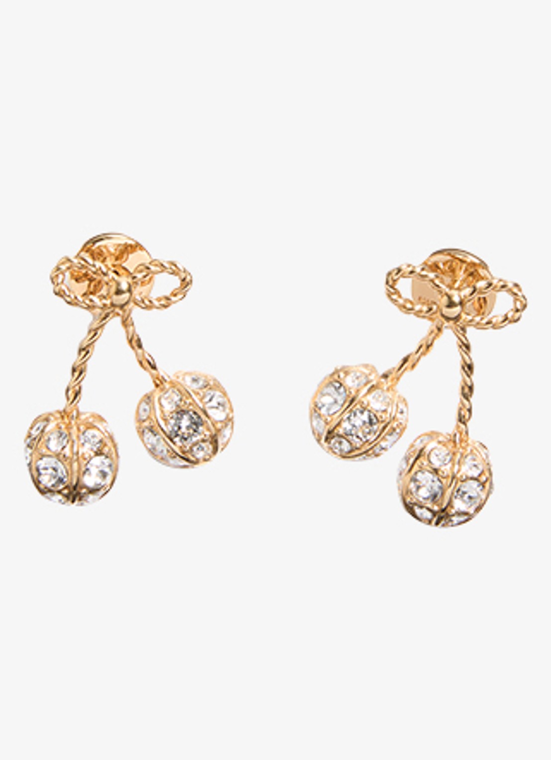 Valentino Garavani Oorstekers met strass - voorkant goud