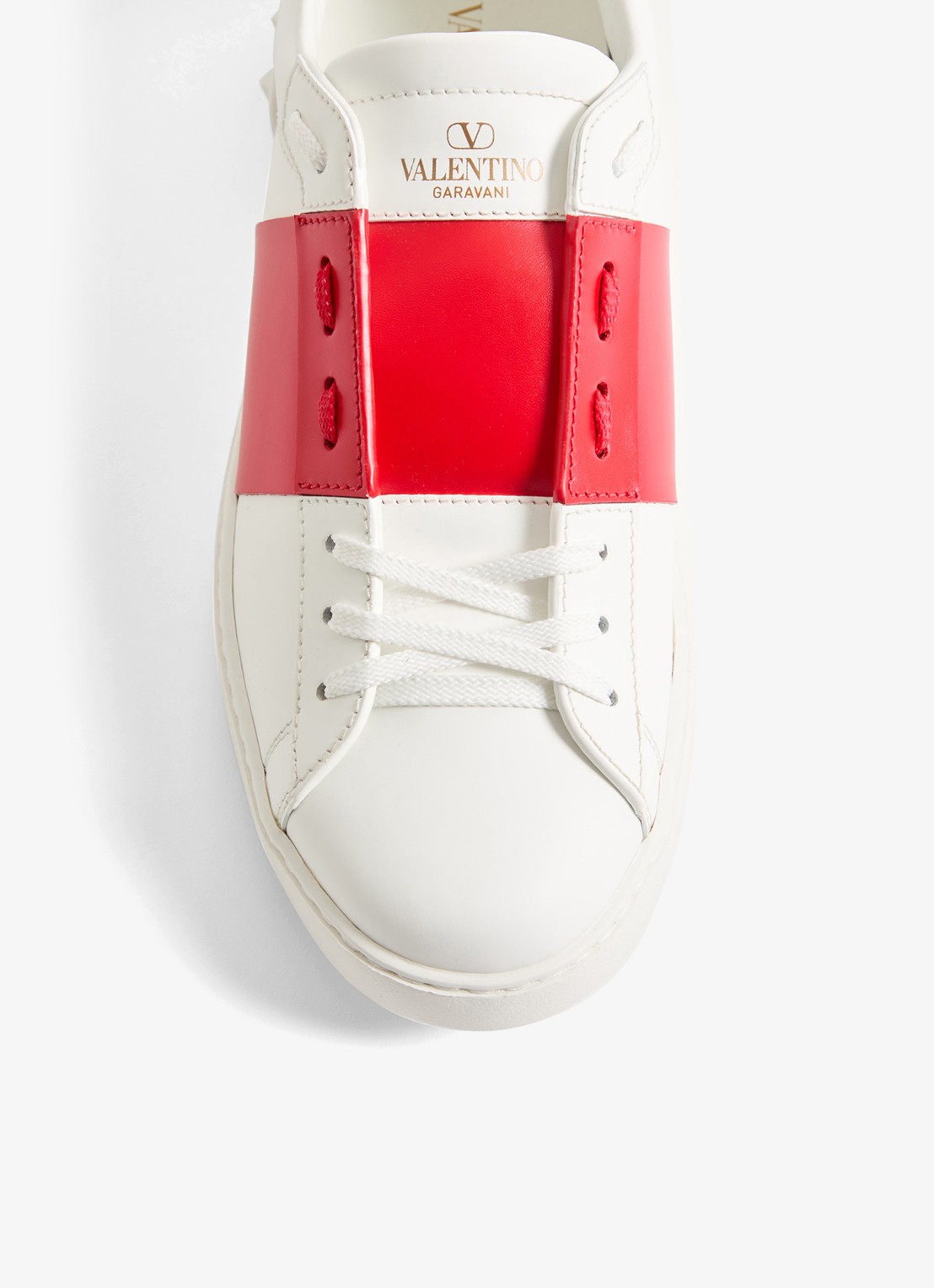 Valentino Garavani Open sneaker van kalfsleer - detail 5 wit