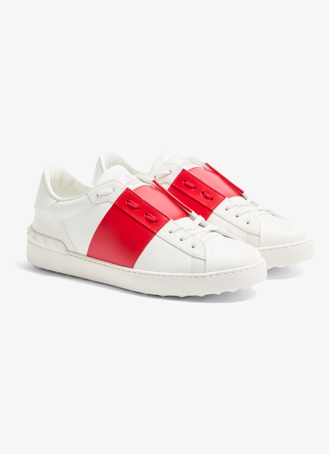 Valentino Garavani Open sneaker van kalfsleer - voorkant 3 wit
