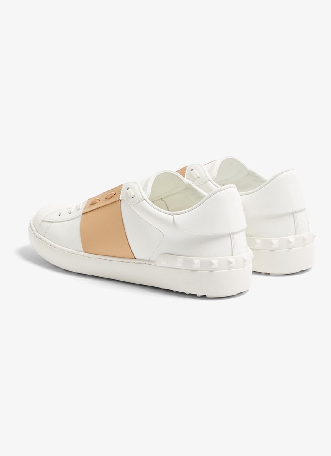Valentino Garavani Open sneaker van kalfsleer - achterkant 3 beige