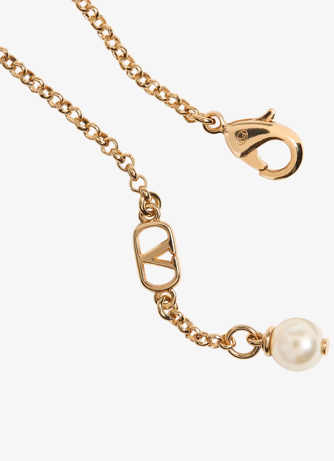 Valentino Garavani Ovalette armband met logo - detail 4 goud