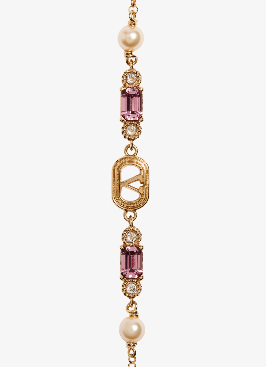 Valentino Garavani Ovalette armband met logo - detail 3 goud