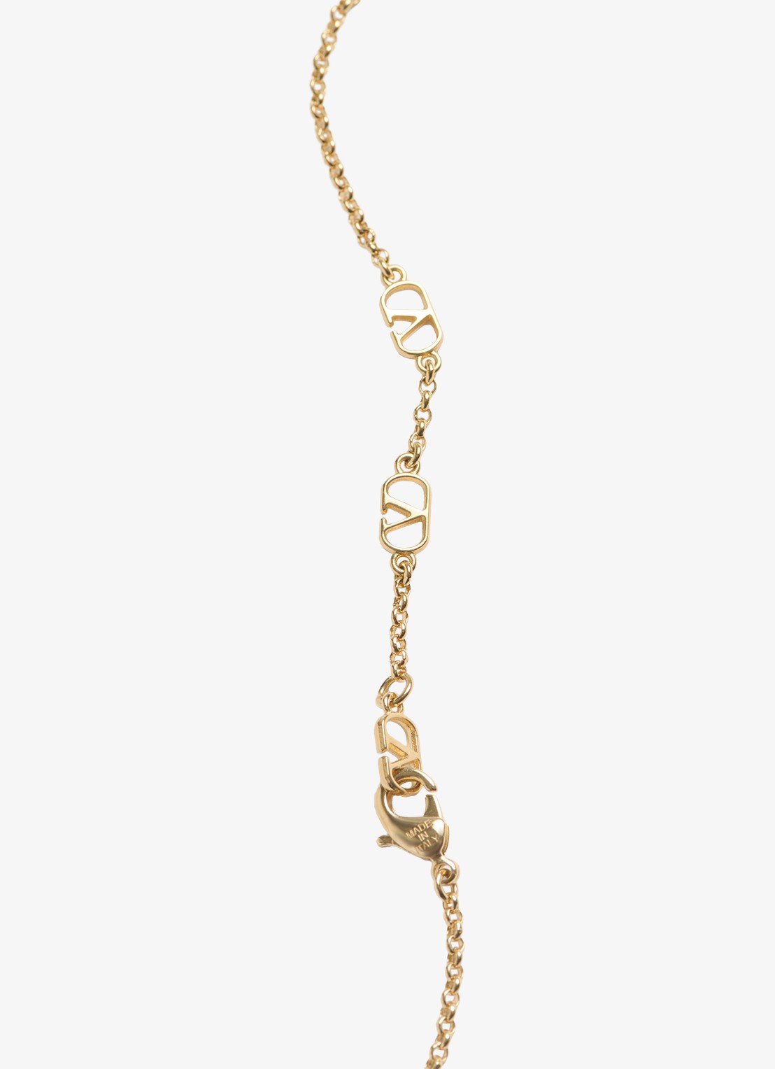 Valentino Garavani Ovalette ketting met logo - detail 2 goud