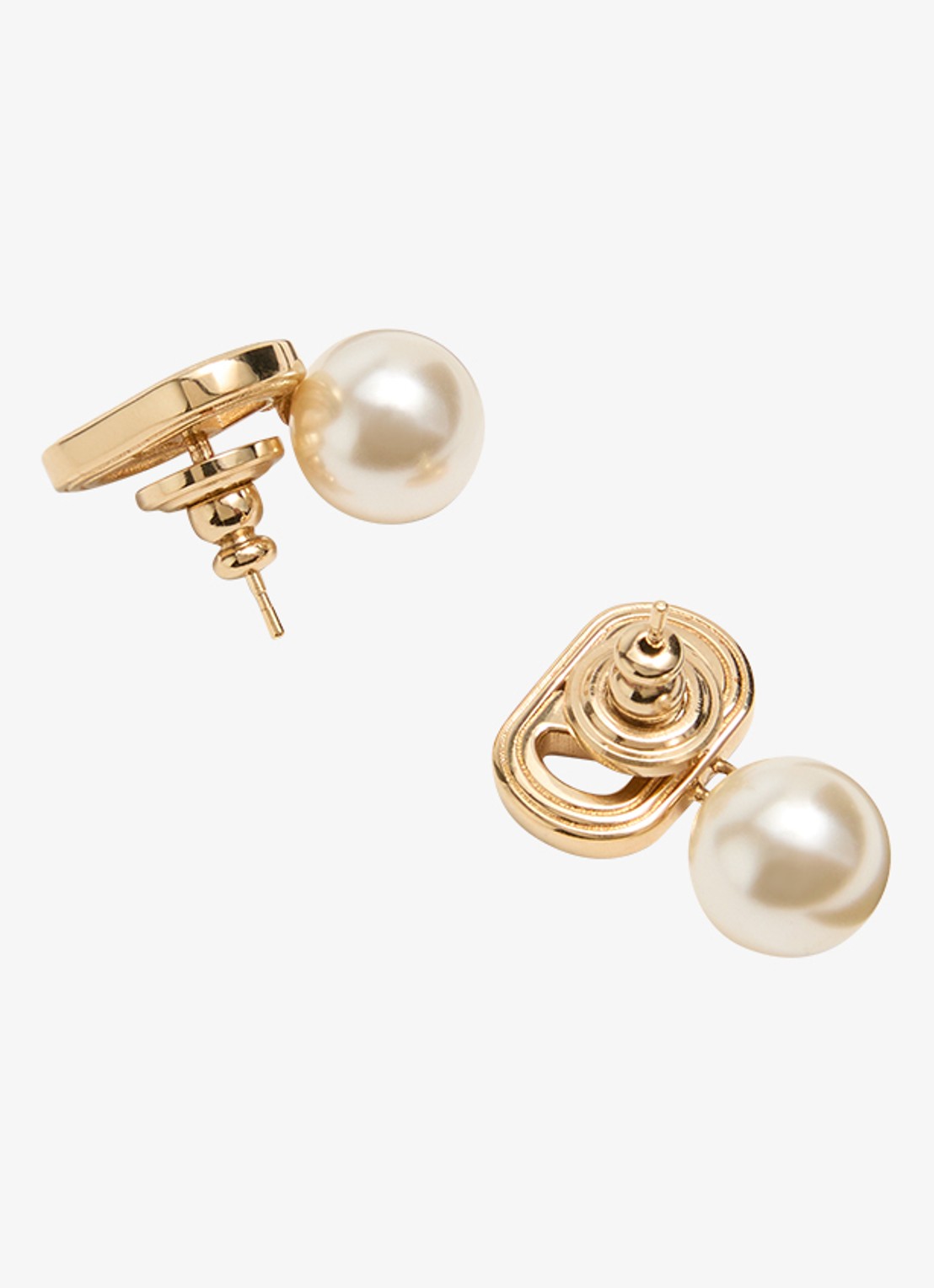 Valentino Garavani Ovalette oorstekers met hanger - detail 4 goud