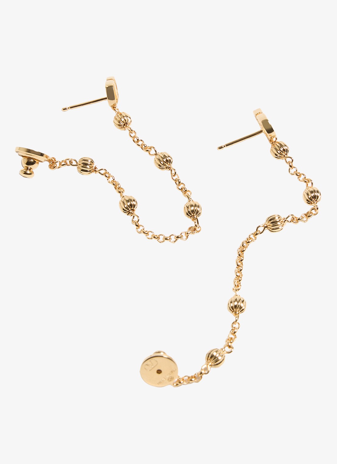 Valentino Garavani Ovalette oorstekers met logo - detail 3 goud