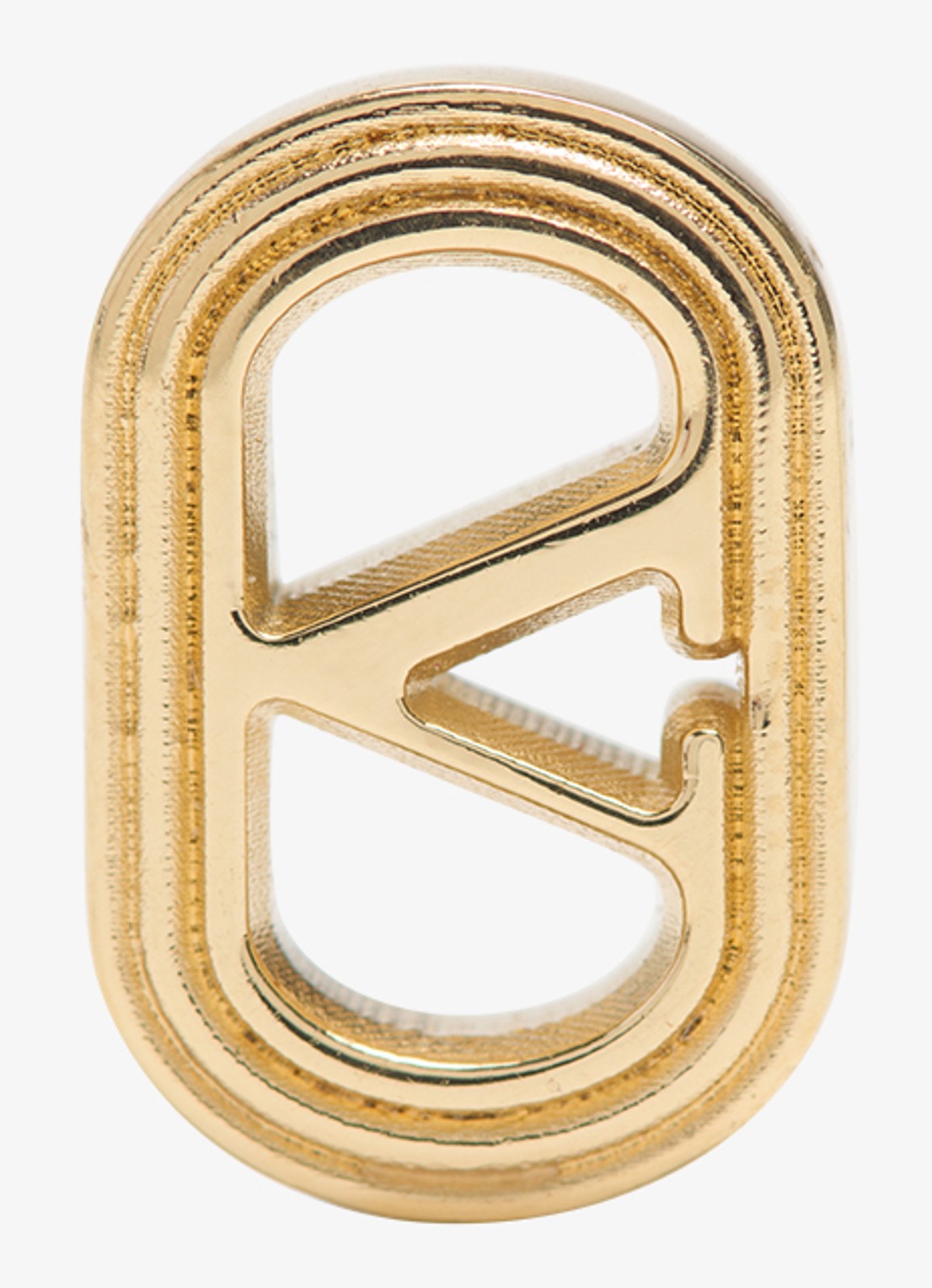 Valentino Garavani Ovalette oorstekers met logo - detail 3 goud