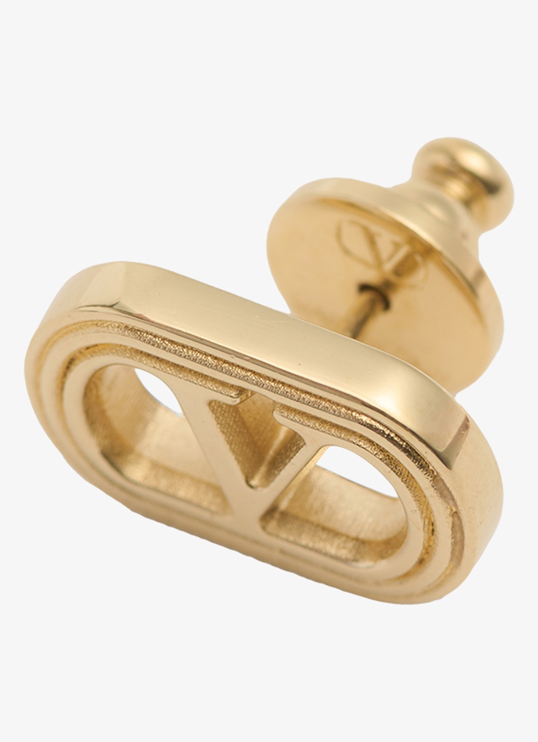 Valentino Garavani Ovalette oorstekers met logo - detail 4 goud