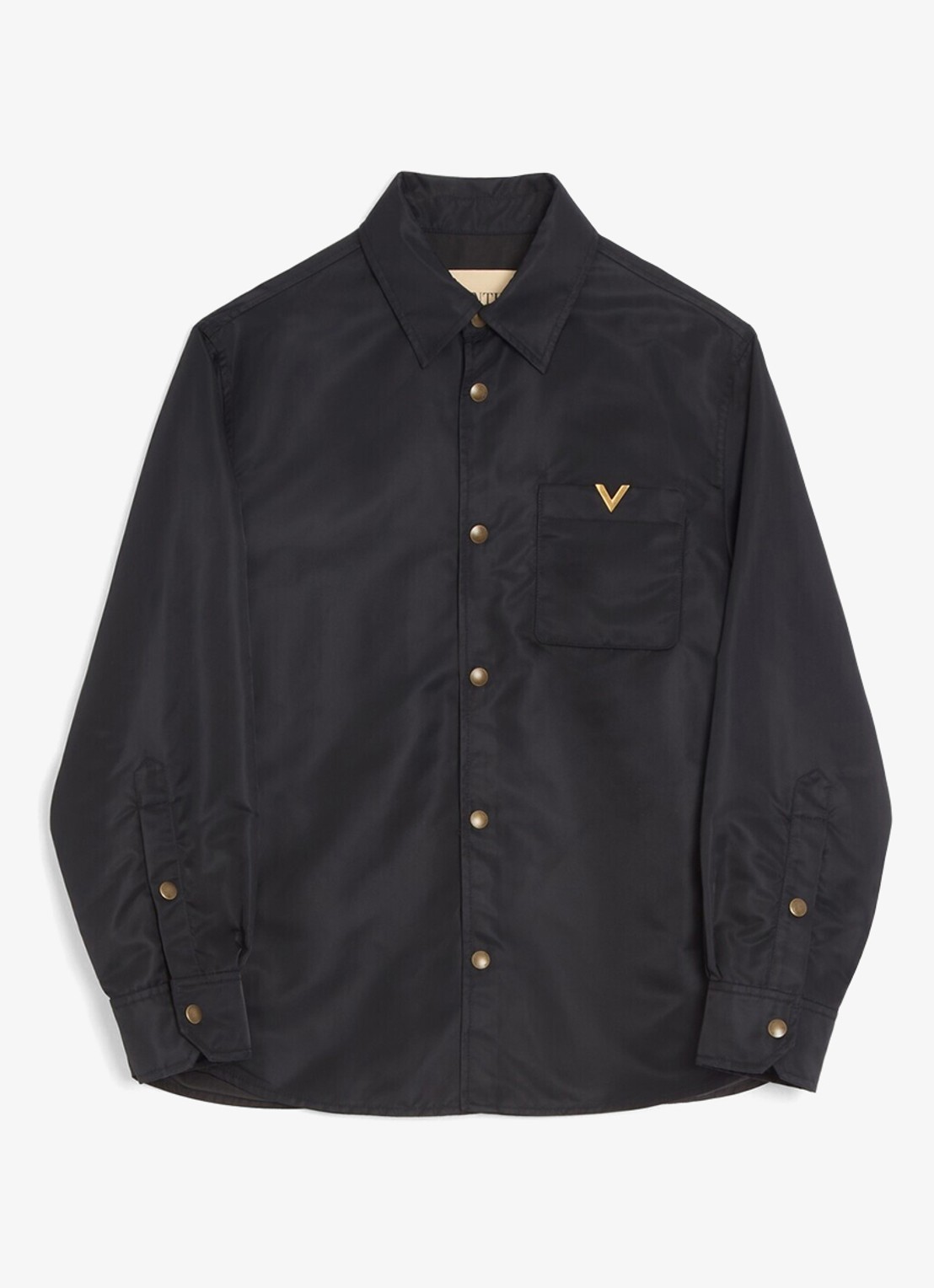 Valentino Garavani Oversized fit overshirt met borstzak - voorkant 2 zwart