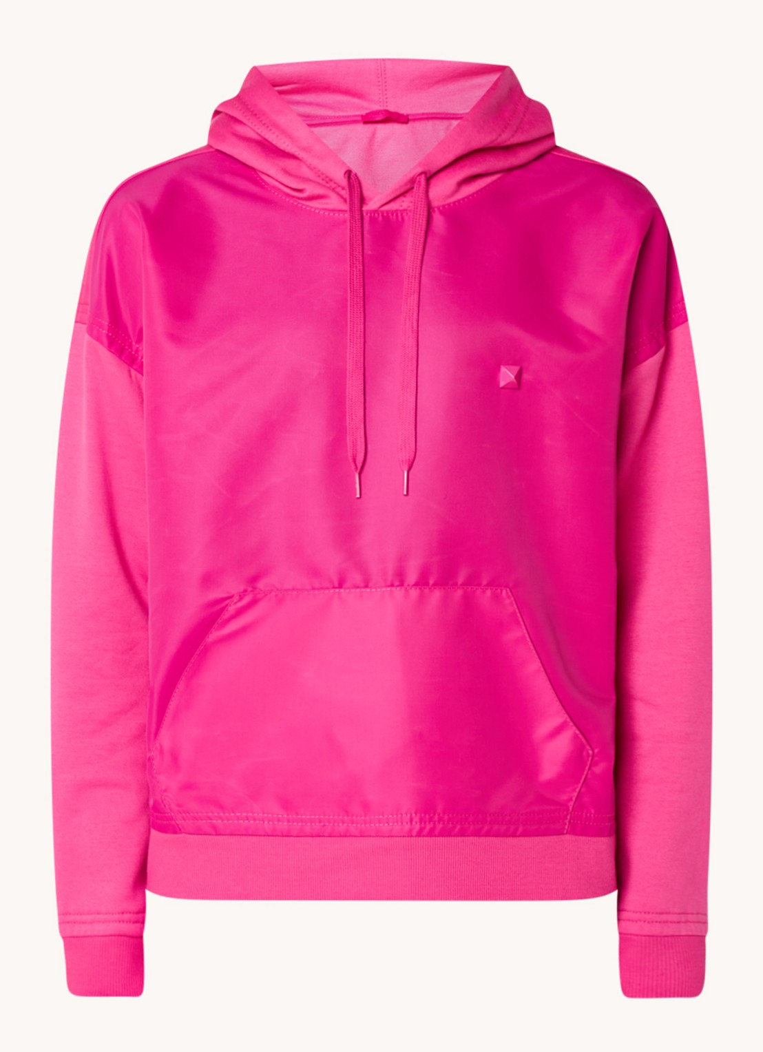 Valentino Garavani Oversized hoodie met stud - voorkant roze
